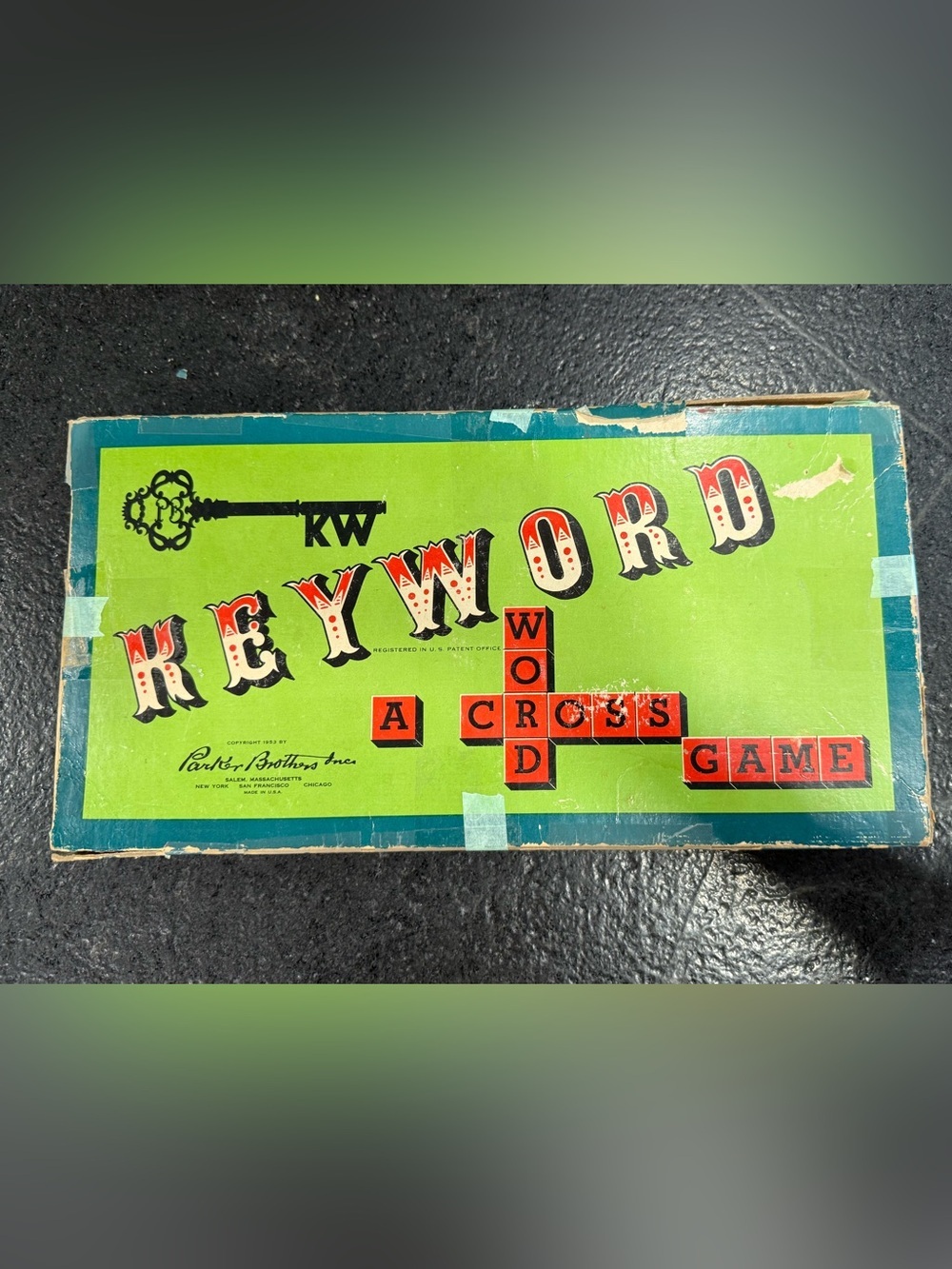 Vintage 1953 Parker Brother's Inc. Keyword A Cross Word Game - Picture 2 of 10
